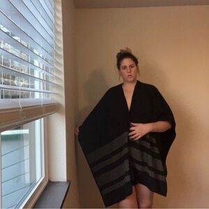 Ike Behar Black and Gray Wrap